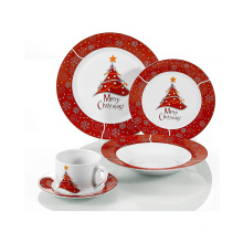 European Christmas style Decal Print Ceramic tableware